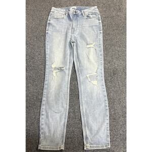 NWOT Studio Blue Womens 28 Light Wash Distressed Ripped Skinny Jeans